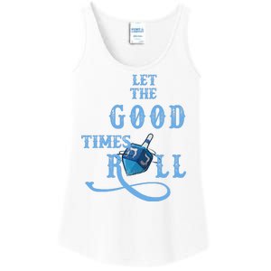 Let The Good Times Roll Raglan Hanukkah Ladies Essential Tank