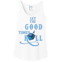 Let The Good Times Roll Raglan Hanukkah Ladies Essential Tank