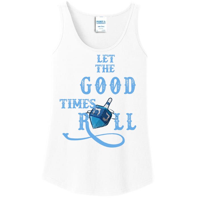 Let The Good Times Roll Raglan Hanukkah Ladies Essential Tank