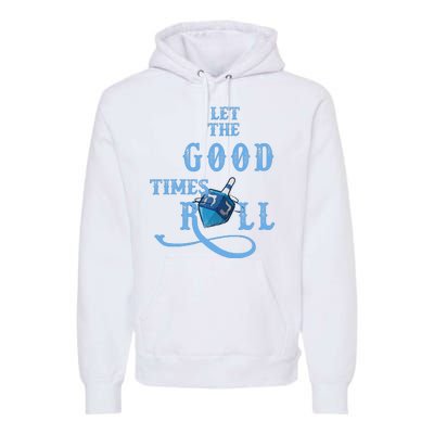 Let The Good Times Roll Raglan Hanukkah Premium Hoodie