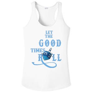 Let The Good Times Roll Raglan Hanukkah Ladies PosiCharge Competitor Racerback Tank