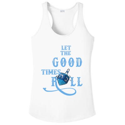 Let The Good Times Roll Raglan Hanukkah Ladies PosiCharge Competitor Racerback Tank