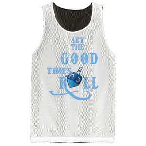 Let The Good Times Roll Raglan Hanukkah Mesh Reversible Basketball Jersey Tank