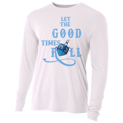 Let The Good Times Roll Raglan Hanukkah Cooling Performance Long Sleeve Crew