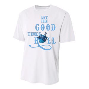 Let The Good Times Roll Raglan Hanukkah Performance Sprint T-Shirt