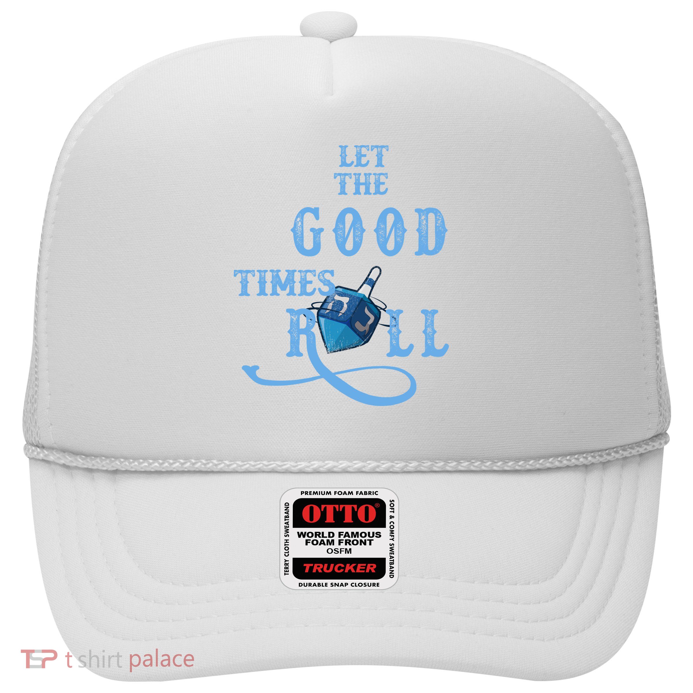 Let The Good Times Roll Raglan Hanukkah Trucker Hat