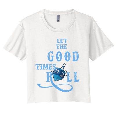 Let The Good Times Roll Raglan Hanukkah Crop Top