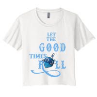 Let The Good Times Roll Raglan Hanukkah Crop Top