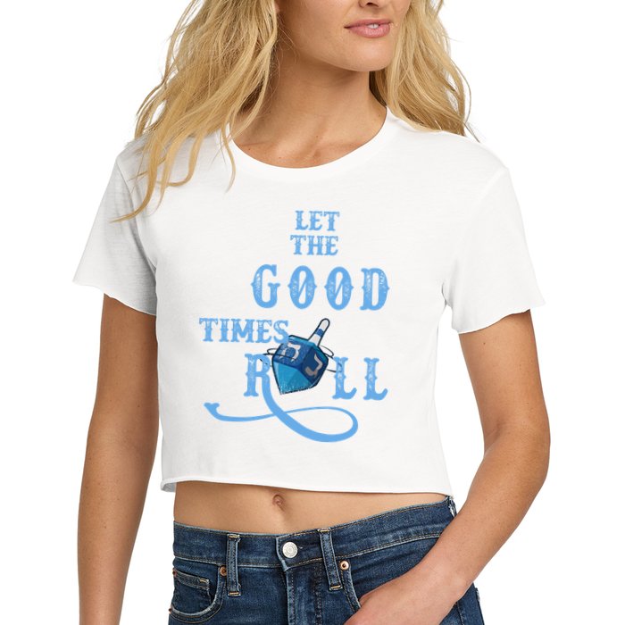Let The Good Times Roll Raglan Hanukkah Crop Top