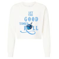 Let The Good Times Roll Raglan Hanukkah Cropped Pullover Crew
