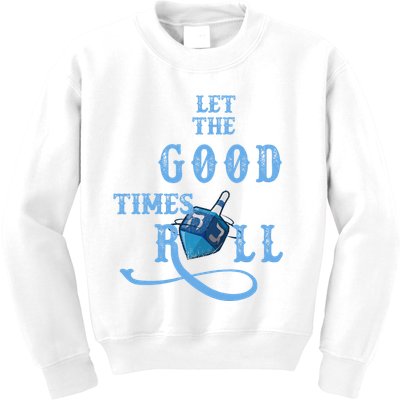 Let The Good Times Roll Raglan Hanukkah Kids Sweatshirt