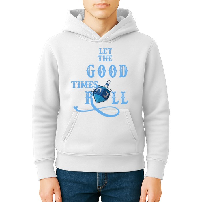 Let The Good Times Roll Raglan Hanukkah Kids Hoodie