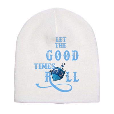 Let The Good Times Roll Raglan Hanukkah Short Acrylic Beanie
