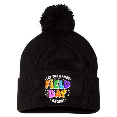 Let The Games Begin Field Day Pom Pom 12in Knit Beanie