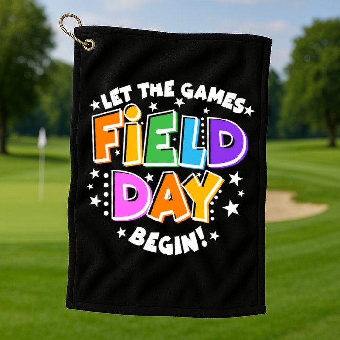 Let The Games Begin Field Day Golf Towel