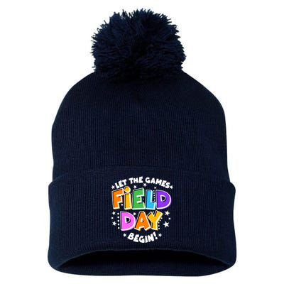 Let The Games Begin Field Day Pom Pom 12in Knit Beanie