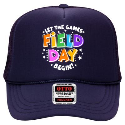 Let The Games Begin Field Day High Crown Mesh Back Trucker Hat