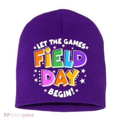 Let The Games Begin Field Day Short Acrylic Beanie
