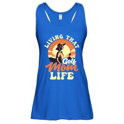Living That Golf Mom Life Design Golfing Mom Gift Ladies Essential Flowy Tank