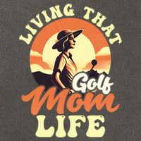 Living That Golf Mom Life Design Golfing Mom Gift Cotton Canvas Backpack