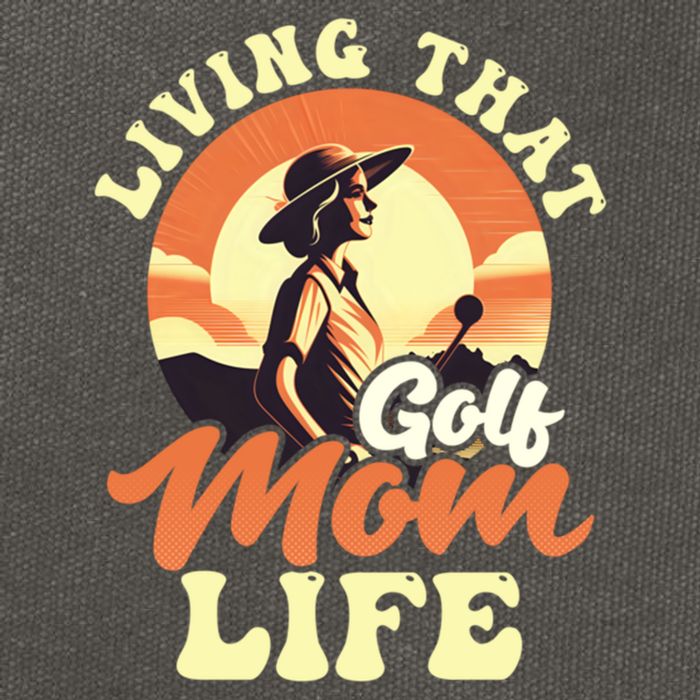 Living That Golf Mom Life Design Golfing Mom Gift Cotton Canvas Backpack