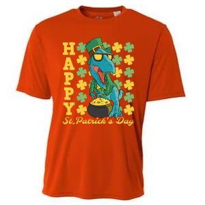 Lucky Tfunny Giftrex Happy St Patricks Day Irish Dinosaur Cool Gift Cooling Performance Crew T-Shirt