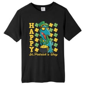 Lucky Tfunny Giftrex Happy St Patricks Day Irish Dinosaur Cool Gift Tall Fusion ChromaSoft Performance T-Shirt