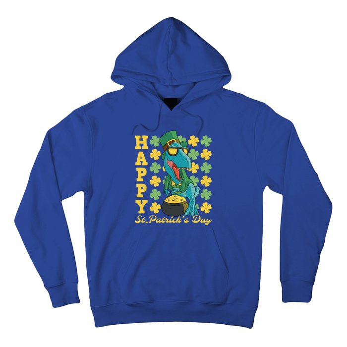 Lucky Tfunny Giftrex Happy St Patricks Day Irish Dinosaur Cool Gift Hoodie