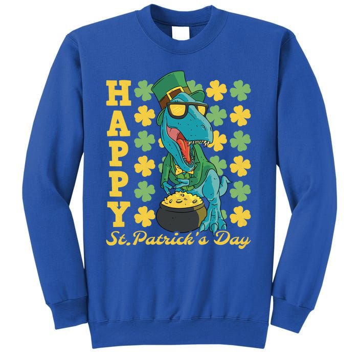 Lucky Tfunny Giftrex Happy St Patricks Day Irish Dinosaur Cool Gift Sweatshirt