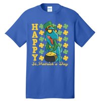 Lucky Tfunny Giftrex Happy St Patricks Day Irish Dinosaur Cool Gift Tall T-Shirt