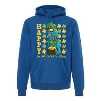 Lucky Tfunny Giftrex Happy St Patricks Day Irish Dinosaur Cool Gift Premium Hoodie