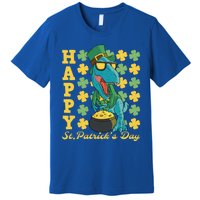 Lucky Tfunny Giftrex Happy St Patricks Day Irish Dinosaur Cool Gift Premium T-Shirt