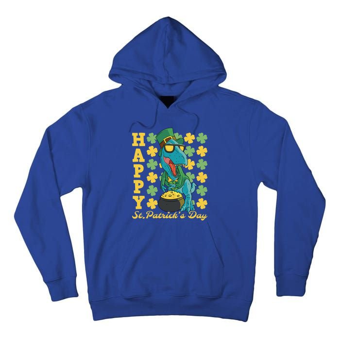 Lucky Tfunny Giftrex Happy St Patricks Day Irish Dinosaur Cool Gift Tall Hoodie