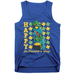 Lucky Tfunny Giftrex Happy St Patricks Day Irish Dinosaur Cool Gift Tank Top