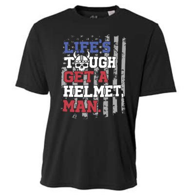 Lifes Tough Get A Helmet Man Cooling Performance Crew T-Shirt