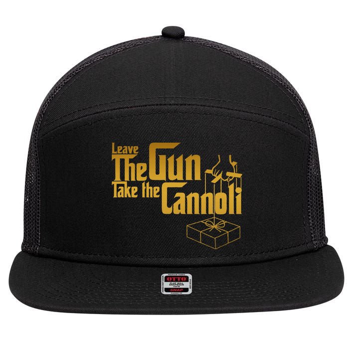 Leave The Gun Take The Cannoli 7 Panel Mesh Trucker Snapback Hat