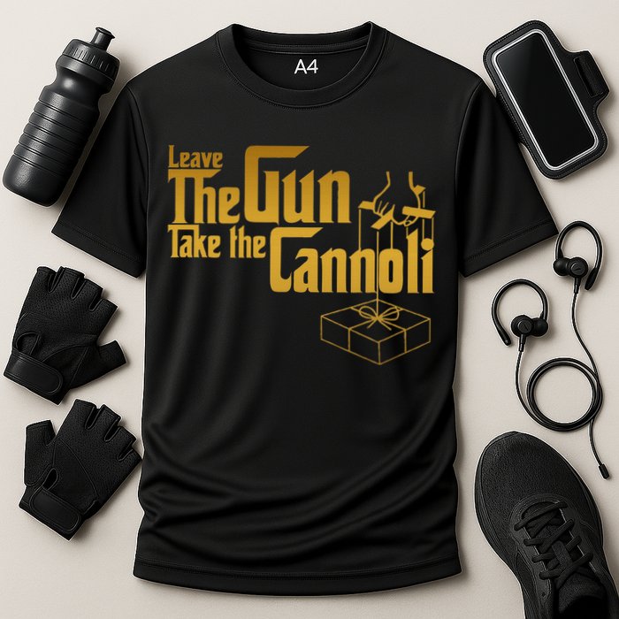 Leave The Gun Take The Cannoli Cooling Performance Crew T-Shirt