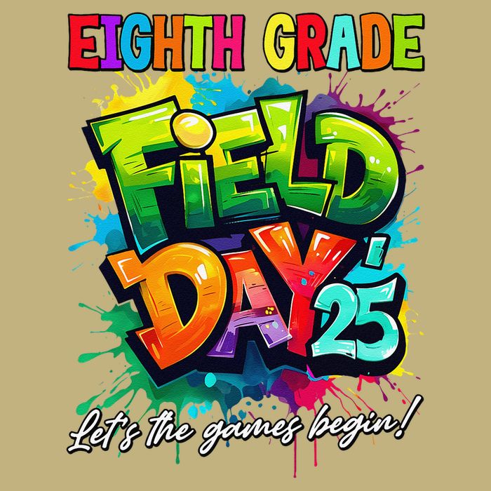 Let The Games Begin Eighth Grade Field Day 2025 Teacher Cooling Performance Crew T-Shirt