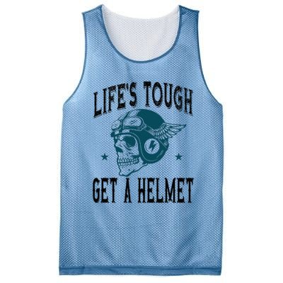 LifeS Tough Get A Helmet Funny Skeleton Riding Motorcycle Mesh Reversible Basketball Jersey Tank