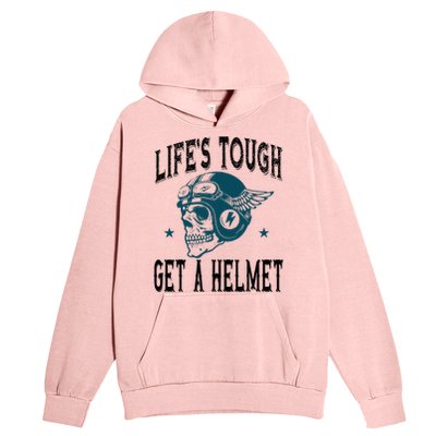 LifeS Tough Get A Helmet Funny Skeleton Riding Motorcycle Urban Pullover Hoodie