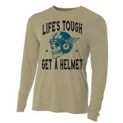 LifeS Tough Get A Helmet Funny Skeleton Riding Motorcycle Cooling Performance Long Sleeve Crew