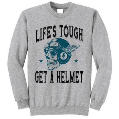 LifeS Tough Get A Helmet Funny Skeleton Riding Motorcycle Sweatshirt