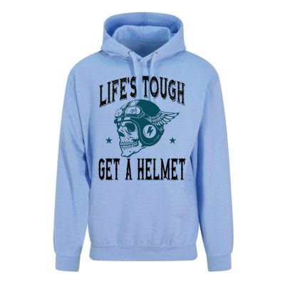 LifeS Tough Get A Helmet Funny Skeleton Riding Motorcycle Unisex Surf Hoodie