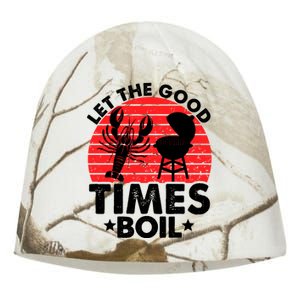 Let The Good Times Boil Funny Crawfish Kati - Camo Knit Beanie