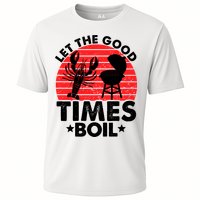Let The Good Times Boil Funny Crawfish Cooling Performance Crew T-Shirt