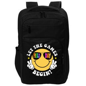 Let The Games Begin Field Day Smile Face Impact Tech Backpack