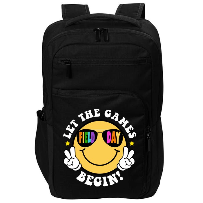 Let The Games Begin Field Day Smile Face Impact Tech Backpack