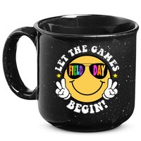 Let The Games Begin Field Day Smile Face 15oz Campfire Ceramic Mug