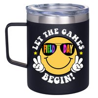 Let The Games Begin Field Day Smile Face 12oz Stainless Steel Coffee Mug
