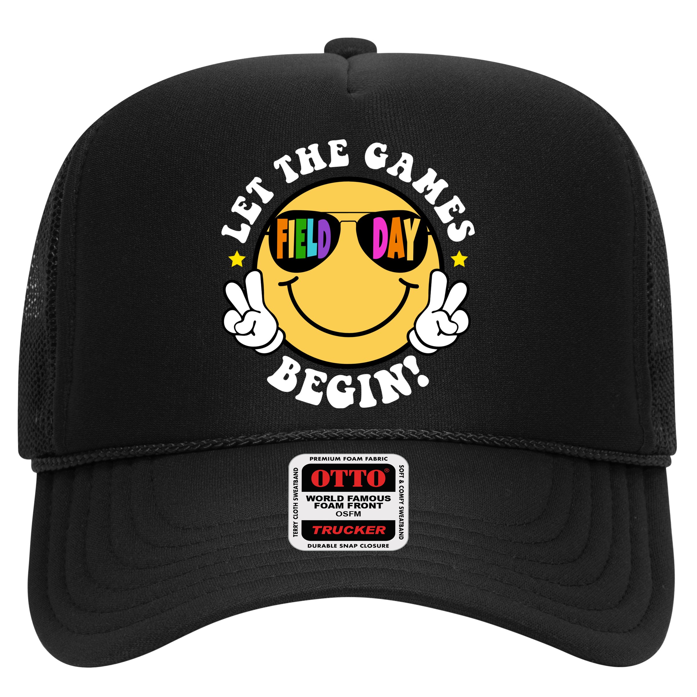 Let The Games Begin Field Day Smile Face Hat